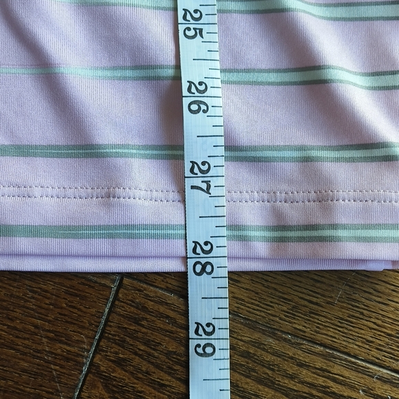 Nike Coller Polo Golf Shirt Tiger Woods Edition stripes pink Size Medium. Made i - Picture 7 of 8